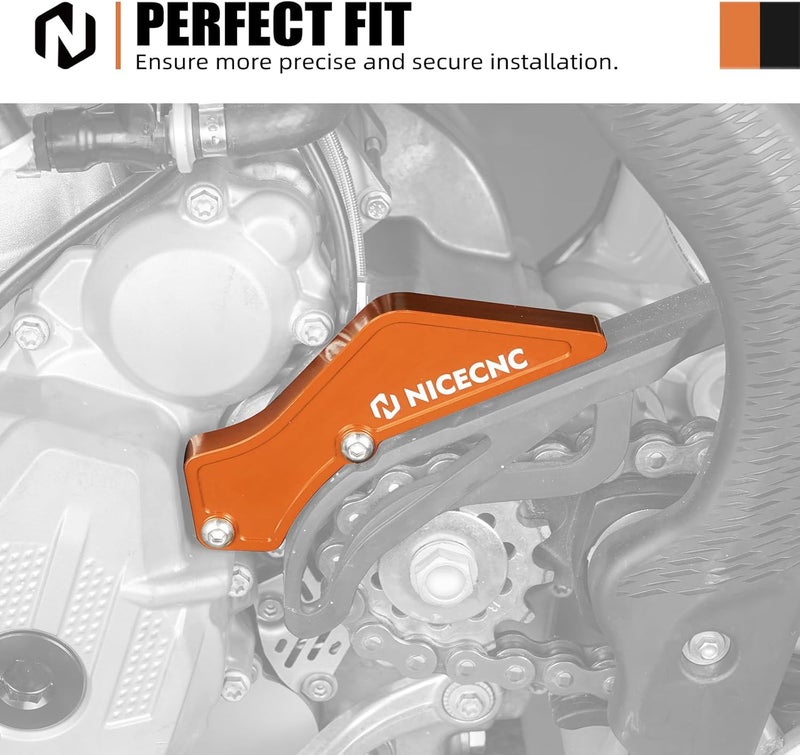 NICECNC Orange Universal 4T Case Saver Sprocket Guard Compatible with KTM 250/350 EXC-F 2017-2023,250/350 SX-F XC-F 2016-2022,250 350 EXC-F SixDays 2020-2023,350 XCF-W 2020-2022 See Fitment - Image 2